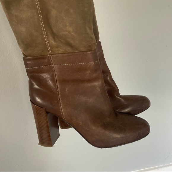 Vince Suede Pull On Heeled Boots - Picture 10 of 13